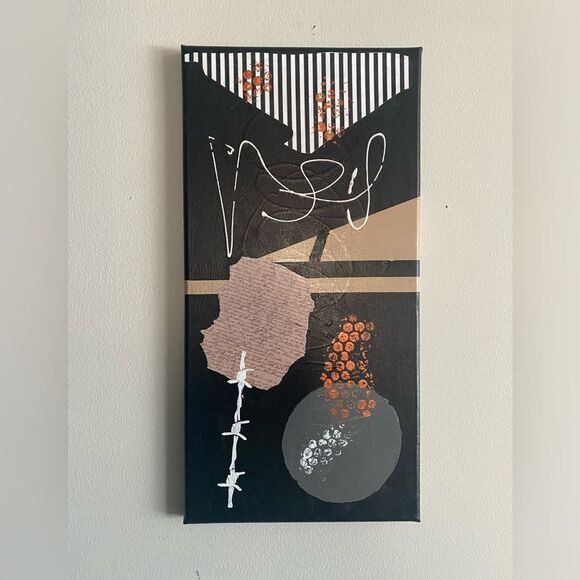 Abstract Art Painting Minimalist Mixed Media 10x20 - Picture 1 of 4